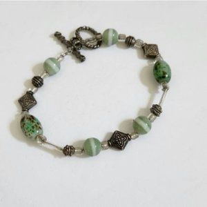 COPY - Green Murano Glass Bracelet